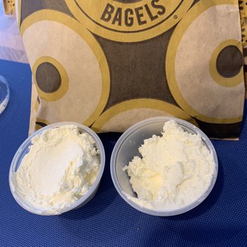 Einstein Bros. Bagels - One is full and the other is not. I said I would be perfectly happy to buy some if it wasn't enough. - Bagels Near Me - Hillsboro, Oregon