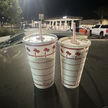In-N-Out Burger - XL drink and XL Shake - Burgers Near Me - Jurupa Valley, California