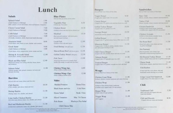 Menu photo 5 Anastasia Diner Saint Augustine, FL