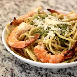 Support Suppers - Basil Pesto Pasta with Grilled Shrimp entreé
