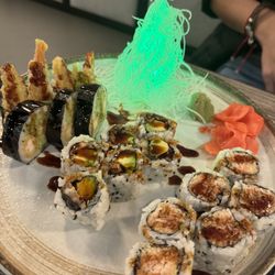 Umai - Eel Cucumber Roll, shrimp roll and  Snow Crab Roll good for beginners