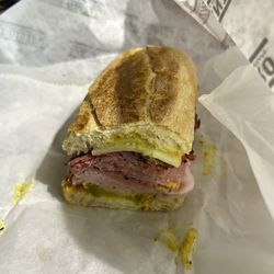 The P29 - Pastrami Cuban After eating the first half, I deceived to take a picture to post it because it is awesome.