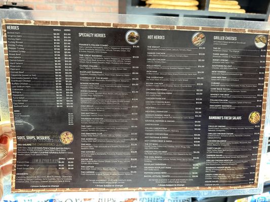 Menu photo 2 Bambino's Deli New Milford, NJ