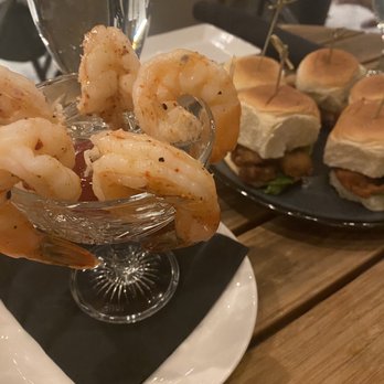 Mizu - Shrimp cocktail, soft shell crab sliders - Seafood Near Me - Charlotte, North Carolina Mizu - Shrimp cocktail, soft shell crab sliders - Seafood Near Me - Charlotte, North Carolina