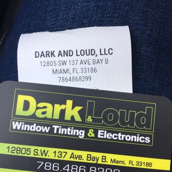 Dark & Loud - Business card - Car Stereo Installation Near Me - Miami, Florida