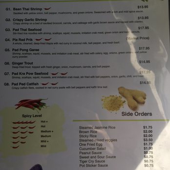 Baan Thai Restaurant - Menu: April 2017 - Thai Near Me - Manhattan, Kansas