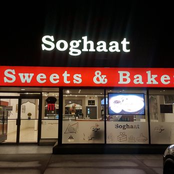 Soghaat Sweets and Bakers - a storefront at night - Bakeries Near Me - Mississauga, Ontario Soghaat Sweets and Bakers - a storefront at night - Bakeries Near Me - Mississauga, Ontario