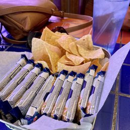 Chips and crackers, complimentary Chips and crackers, complimentary