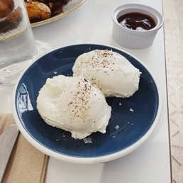 Poached egg on the side Poached egg on the side
