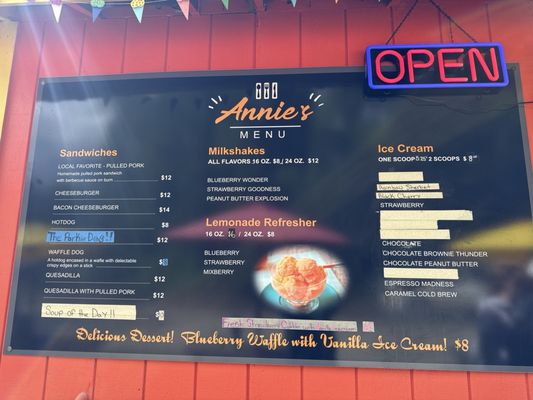 Menu photo 2 Annie's Talkeetna, AK