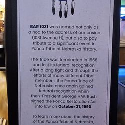 Bar 1031 - Bar 1031 Table Top Menu