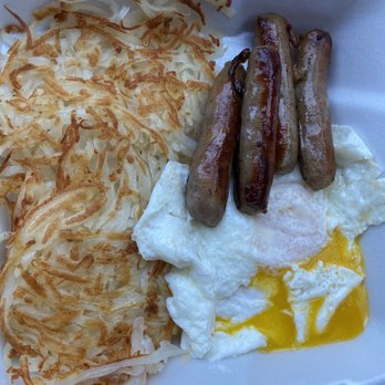 Sunset Cafe & Loose Wolf Saloon - Side of hash browns and sausage breakfast platter - American Near Me - Cle Elum, Washington