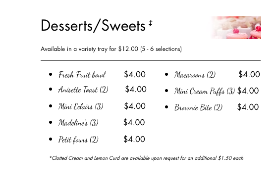 Menu photo 3 Your Cup of Tea mount holly, NJ Menu photo 3 Your Cup of Tea mount holly, NJ