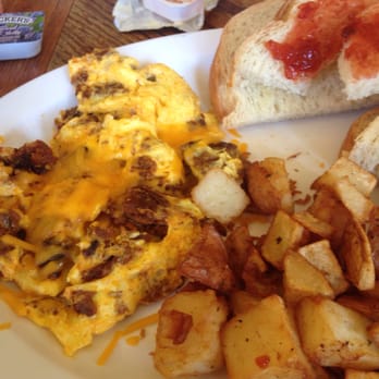 Monkey Business Cafe - Chorizo scramble is very good w/sourdough toast - Sandwiches Near Me - Fullerton, California