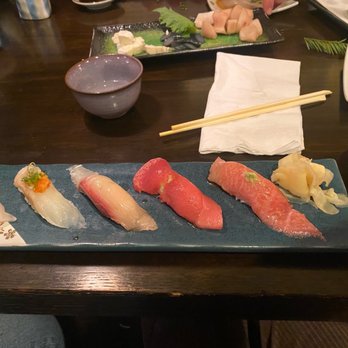 Sakae Sushi - the best Toro I've ever tried (last two on the right)! - Japanese Near Me - Burlingame, California Sakae Sushi - the best Toro I've ever tried (last two on the right)! - Japanese Near Me - Burlingame, California