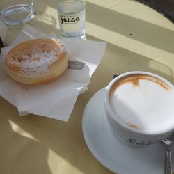 Bar Marebello - Hazelnut fried pastry and cappuccino