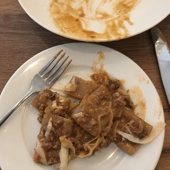 Altro Paradiso - Half of the portion of a pasta with bolognese - Italian Near Me - New York, New York