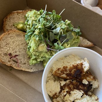 Sibling by Pushkin's - Vegan Avocado Toast and Tofu Scramble - New American Near Me - Sacramento, California