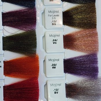 J Salon - Choosing a color, but these are not bright enough.  Lets go up a few notches - Hair Salons Near Me - Honolulu, Hawaii