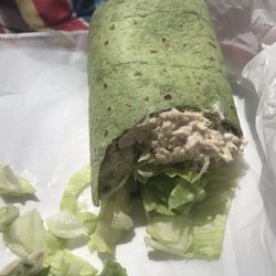 Wrappers - Chicken salad on spinach wrap. Very nice.