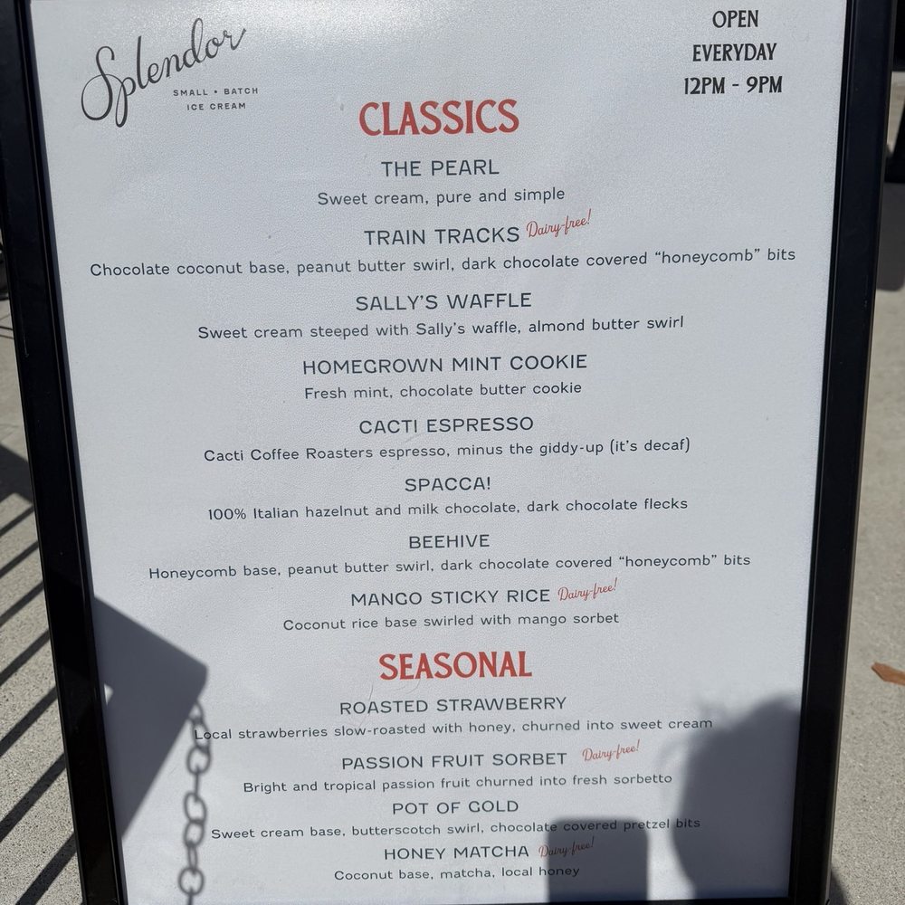 Splendor - When you posted outdoor outdoors - Ice Cream & Frozen Yogurt Near Me - San Luis Obispo, California Splendor - When you posted outdoor outdoors - Ice Cream & Frozen Yogurt Near Me - San Luis Obispo, California