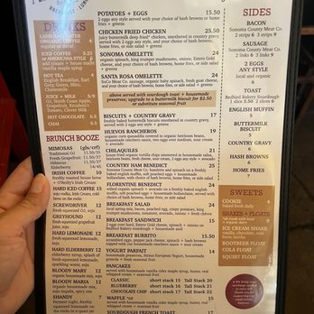 Americana - Breakfast menu - American Near Me - Santa Rosa, California