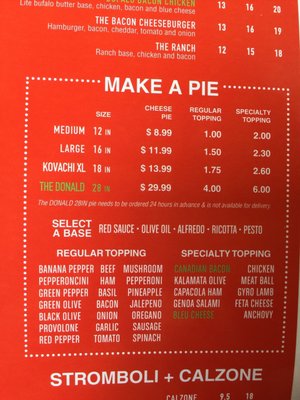 Menu photo 2 Pizza Kovachi Lexington, SC Menu photo 2 Pizza Kovachi Lexington, SC