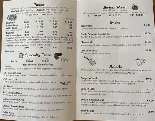 Menu photo 1 Stone Age Pizza Alliance, OH