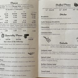 Stone Age Pizza - Menu