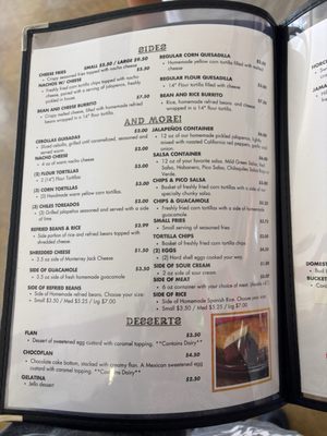 Menu photo 5 Señor Esparza Tacos Azusa, CA