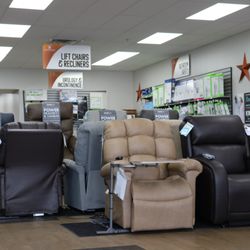 Great selection of Lift Chairs. Perfect for any customer who has trouble getting from a sitting to standing position.