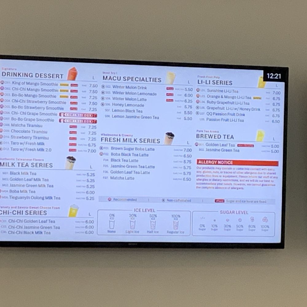 Macu Tea - Menu - Bubble Tea Near Me - Bellevue, Washington