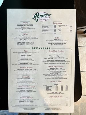Menu photo 2 Abner's Casual Dining Hilliard, OH Menu photo 2 Abner's Casual Dining Hilliard, OH
