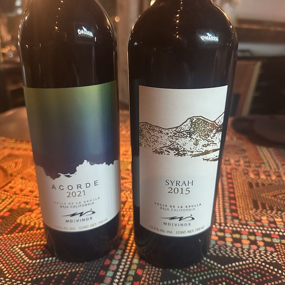 The owner's wine that he produces. The Acorde is peppery and perfect to pair with a steak The owner's wine that he produces. The Acorde is peppery and perfect to pair with a steak