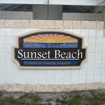 Sunset Beach - Sign in front of bathrooms. - Beaches Near Me - Tarpon Springs, Florida Sunset Beach - Sign in front of bathrooms. - Beaches Near Me - Tarpon Springs, Florida