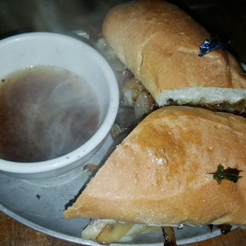 Horsefeathers - Steaming hot crusty  French dip - American Near Me - Tarrytown, New York