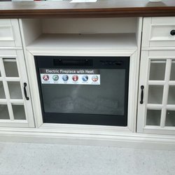 Big Lots - Electric fireplace with heat.