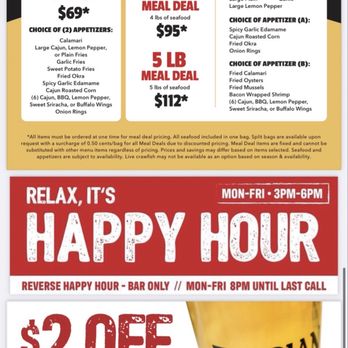 Claws - Menu 8/2025 - Cajun/Creole Near Me - Garden Grove, California