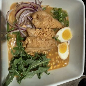 Ox Bone Ramen - Chicken miso. Eggs not marinated fully and cooked through - Ramen Near Me - Westlake Village, California Ox Bone Ramen - Chicken miso. Eggs not marinated fully and cooked through - Ramen Near Me - Westlake Village, California