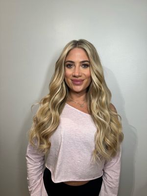 Luxurious Hair Extensions - In order to find out what the look you are hoping to achieve may cost, I first need to meet with you to see your head shape, size, hairline, natural hair density etc. and be able to take some measurements to determine the amount of hair to order & in which specific shades as well as how they will need to be applied. What one guest may pay for an 18” hair extension look can be a completely different price from another with a similar look. The reason for this is the customization factor— no two heads are alike. It’s not only about the length of hair or how much hair is needed, but also HOW it is applied that will also determine pricing. - Call to book your consultation today! 5615457379 Luxurious Hair Extensions - In order to find out what the look you are hoping to achieve may cost, I first need to meet with you to see your head shape, size, hairline, natural hair density etc. and be able to take some measurements to determine the amount of hair to order & in which specific shades as well as how they will need to be applied. What one guest may pay for an 18” hair extension look can be a completely different price from another with a similar look. The reason for this is the customization factor— no two heads are alike. It’s not only about the length of hair or how much hair is needed, but also HOW it is applied that will also determine pricing. - Call to book your consultation today! 5615457379