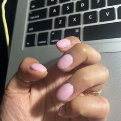Look at how thick these nails are...also my cuticles are extremely tender and raw. She drew blood on several fingers!