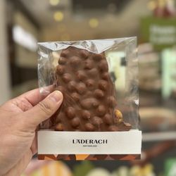 Läderach Chocolatier Suisse - FrischSchoggi Hazelnut Milk (1/4 pound; Swiss milk chocolate refined with aromatic Piedmont IGP hazelnuts)