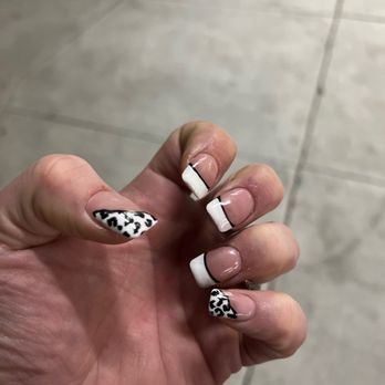 Luxury Nails Spa - Fancy cow print cause I wanted something fun - Nail Salons Near Me - San Jose, California