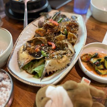 Sam Oh Jung - Marinated Crab Meal - Marinated fresh raw crabs in a mild soy-sauce based brine - Korean Near Me - Lynnwood, Washington