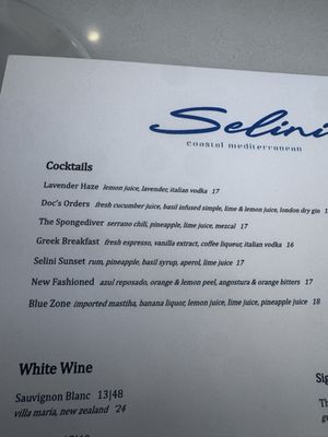 Menu photo 1 Selini Delray Beach, FL