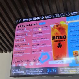 Boba menu Boba menu