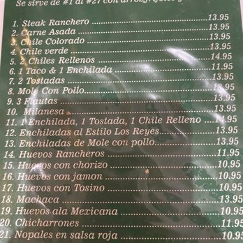 Los Reyes Restaurant - Combo menu .... - Mexican Near Me - Bakersfield, California Los Reyes Restaurant - Combo menu .... - Mexican Near Me - Bakersfield, California