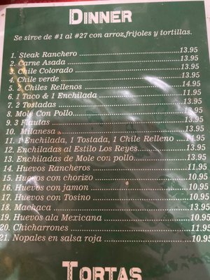 Menu photo 4 Los Reyes Restaurant Bakersfield, CA Menu photo 4 Los Reyes Restaurant Bakersfield, CA