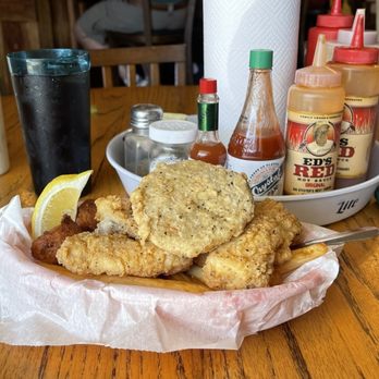 Hole In The Wall Seafood - a basket of fried fish - Seafood Near Me - Apalachicola, Florida