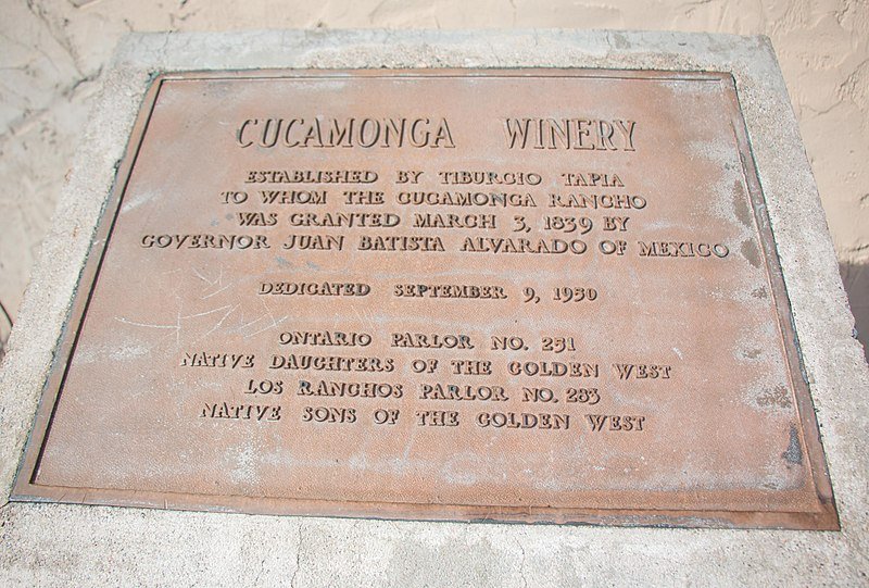 CUCAMONGA RANCHO WINERY HISTORICAL LANDMARK Updated September 2024